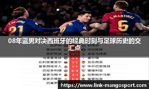 08年蓝男对决西班牙的经典时刻与足球历史的交汇点