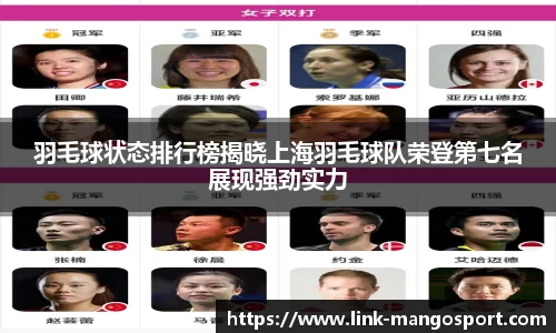羽毛球状态排行榜揭晓上海羽毛球队荣登第七名展现强劲实力